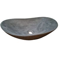 Charcoal Modern Oval Shape 59 x 39 x 12cm Basin/Sink
